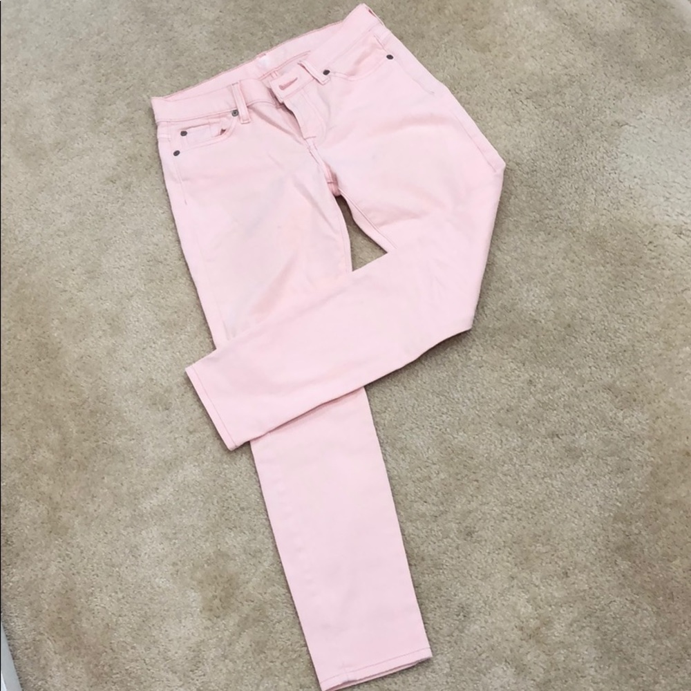 Pale pink 7 for All Mankind jeans!! So cute!